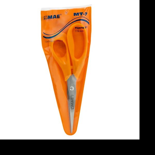 TIJERA CMANGO PLAST. 7-17.8 CM. MAE MT7 BL.C1 12240